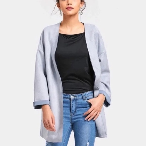 zara blue suede jacket